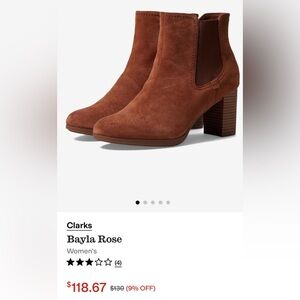 Clarks Bayla Rose Women's Tan Heeled Boots